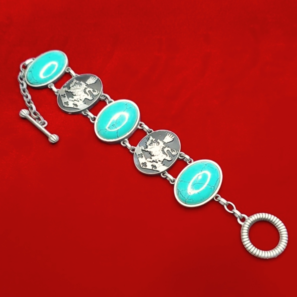 Twilight New Moon Alice Turquoise Cabochon Bracelet
